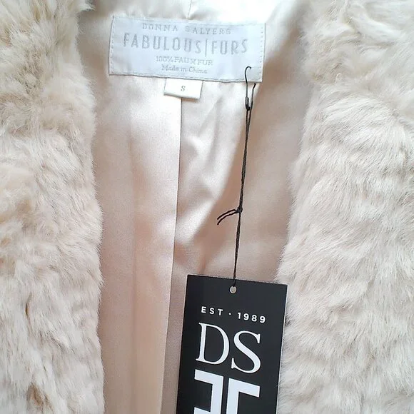 Fabulous Furs Vintage Faux Fur Persian Lamb Knee-Length Coat Size Small - Picture 3 of 10